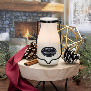 Cinnamon Fireside Candle | 14 oz Milkbottle