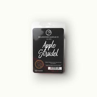 Milkhouse Candle Co. 'Apple Strudel' wax melt package on a white background
