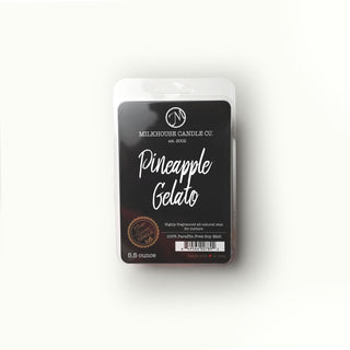 Milkhouse Candle Co. 'Pineapple Gelato' wax melt package on a white background