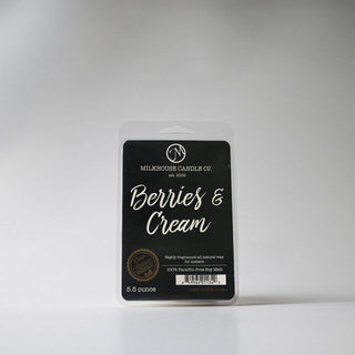 Milkhouse Candle Co. 'Berries & Cream' wax melt package on a white background