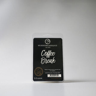 Milkhouse Candle Co. 'Coffee Break' wax melt package on a white background