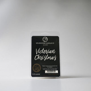 Milkhouse Candle Co. 'Victorian Christmas' wax melt package on a white background