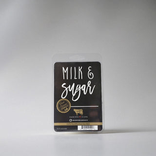 Milkhouse Candle Co. 'Milk & Sugar' wax melt package on a white background