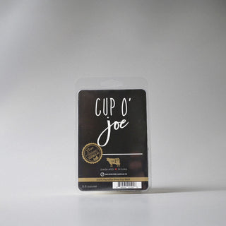 Milkhouse Candle Co. 'Cup O' Joe' wax melt package on a white background