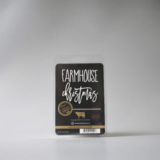 Milkhouse Candle Co. 'Farmhouse Christmas' wax melt package on a white background