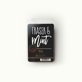 Milkhouse Candle Co. 'Fraser & Mint' wax melt package on a white background