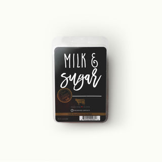 Milkhouse Candle Co. 'Milk & Sugar' wax melt package on a white background