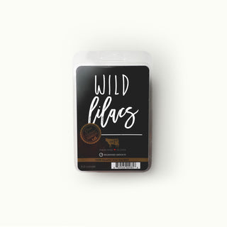 Milkhouse Candle Co. 'Wild Lilacs' wax melt package on a white background