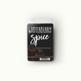 Milkhouse Candle Co. 'Winterberry Spice' wax melt package on a white background